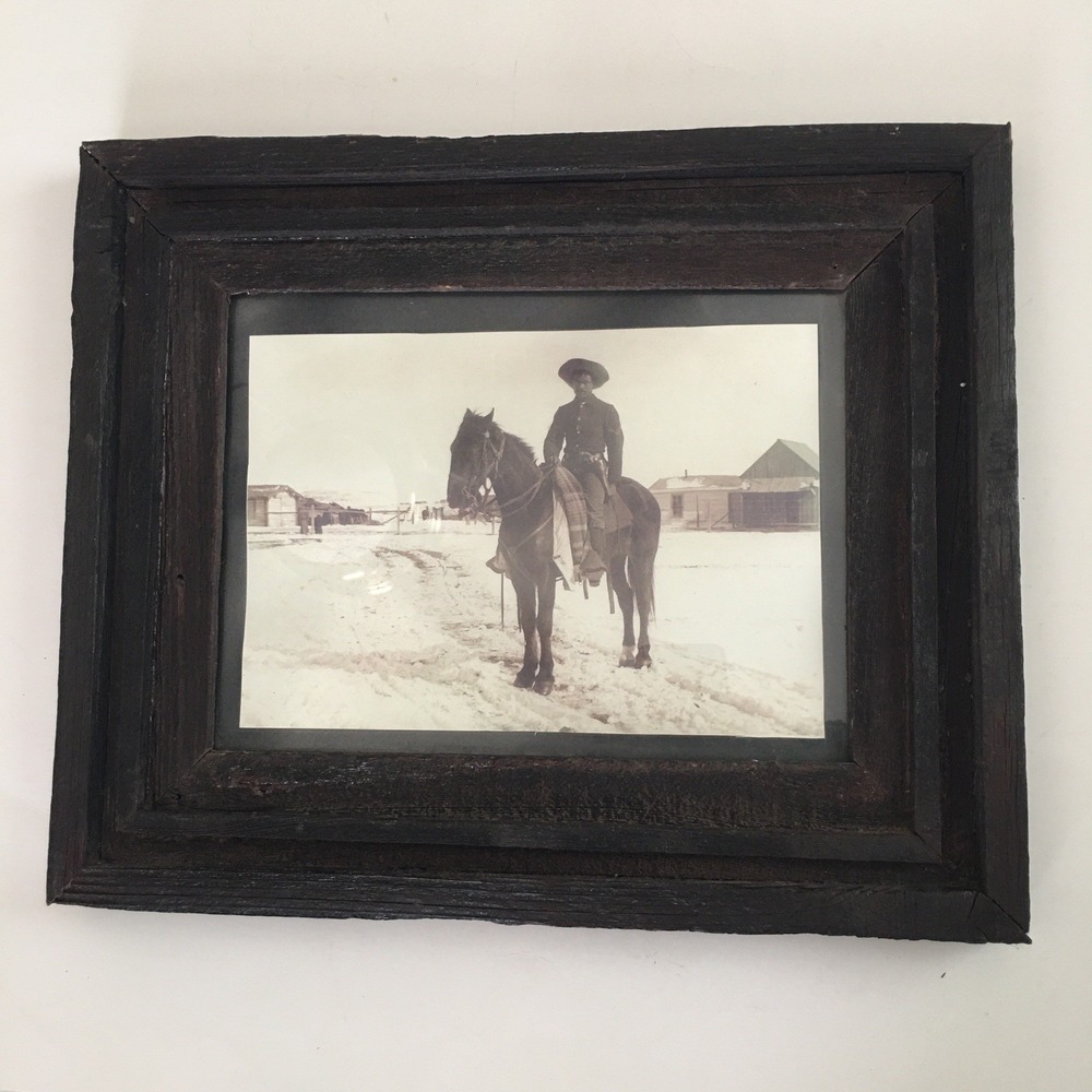 Black History Buffalo Soldier Western Military Portrait (c. 1890–1910) Framed